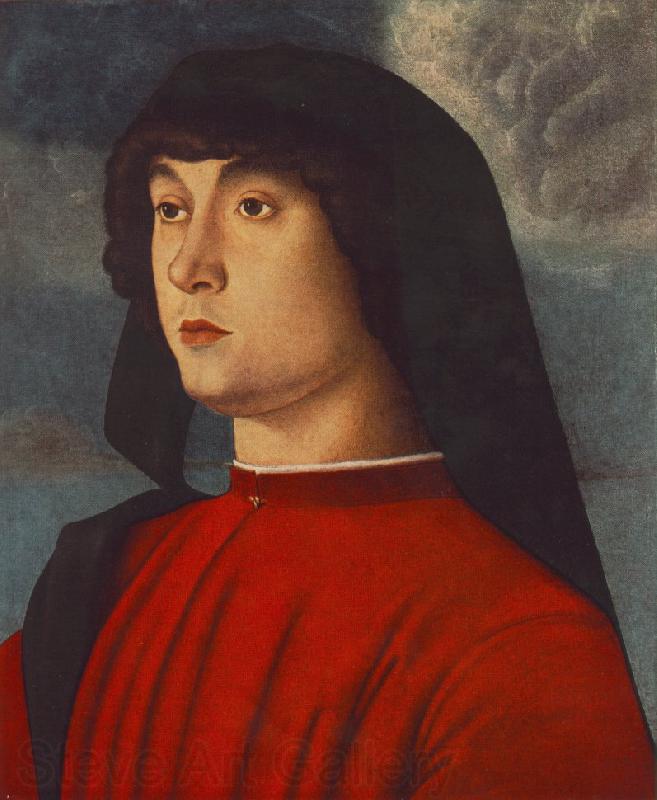 BELLINI, Giovanni Portrait of a Young Man in Red3655 Norge oil painting art